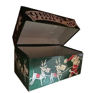 Vintage Tin Box for Organizing your Christmas Card List!🎄
